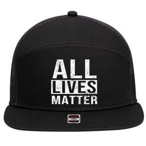 All Lives Matter 7 Panel Mesh Trucker Snapback Hat