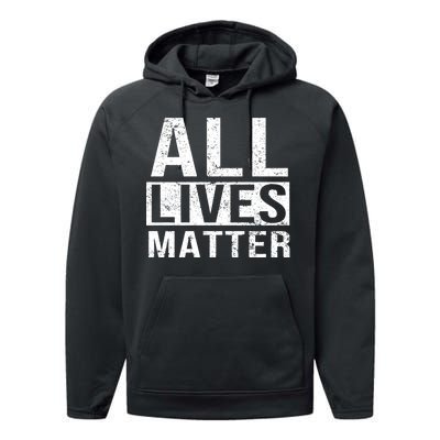 All Lives Matter Performance Fleece Hoodie