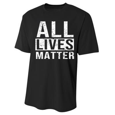 All Lives Matter Performance Sprint T-Shirt