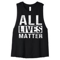 All Lives Matter Women's Racerback Cropped Tank