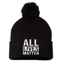 All Lives Matter Pom Pom 12in Knit Beanie