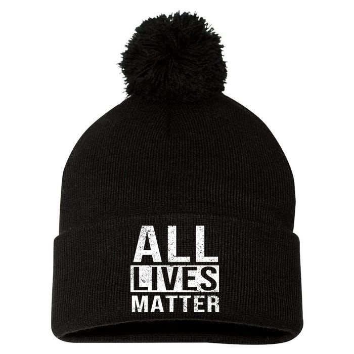 All Lives Matter Pom Pom 12in Knit Beanie