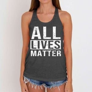 All Lives Matter Women's Knotted Racerback Tank