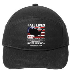 All Lives Matter Except 7-Panel Snapback Hat