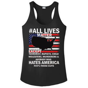 All Lives Matter Except Ladies PosiCharge Competitor Racerback Tank