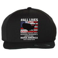 All Lives Matter Except Wool Snapback Cap