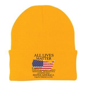 All Lives Matter EXCEPT Pro American Knit Cap Winter Beanie