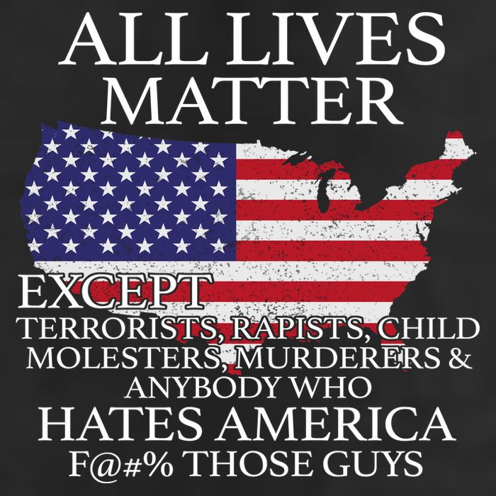 All Lives Matter EXCEPT Pro American 7 Panel Mesh Trucker Snapback Hat