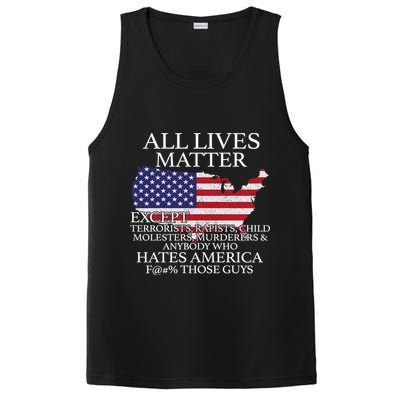 All Lives Matter EXCEPT Pro American PosiCharge Competitor Tank