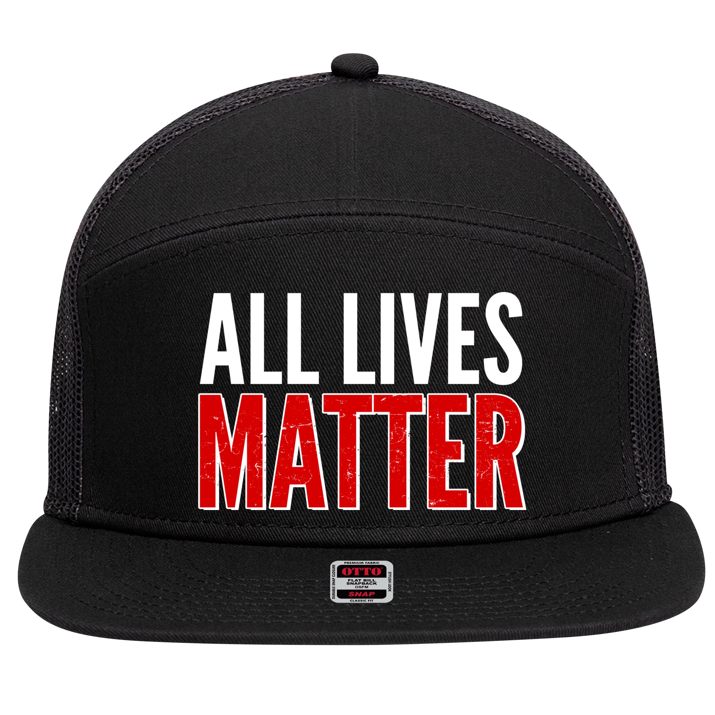 All Lives Matter Protest 7 Panel Mesh Trucker Snapback Hat