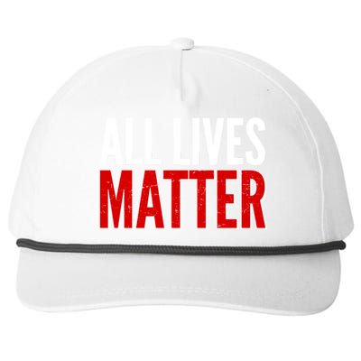 All Lives Matter Protest Snapback Five-Panel Rope Hat