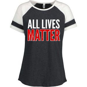 All Lives Matter Protest Enza Ladies Jersey Colorblock Tee