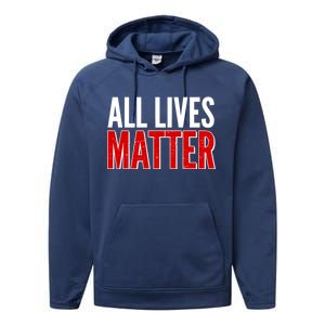 All Lives Matter Protest Performance Fleece Hoodie