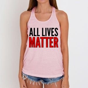 All Lives Matter Protest Women's Knotted Racerback Tank