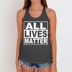 All Lives Matter Support Everyone Women's Knotted Racerback Tank