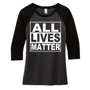 All Lives Matter Support Everyone Women's Tri-Blend 3/4-Sleeve Raglan Shirt