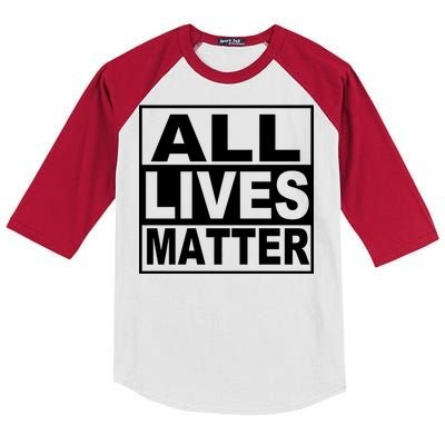 All Lives Matter Support Everyone Kids Colorblock Raglan Jersey