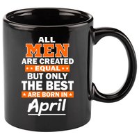 All Men Are Created Equal The Best Are Born In April 11oz C Handle Ceramic Mug