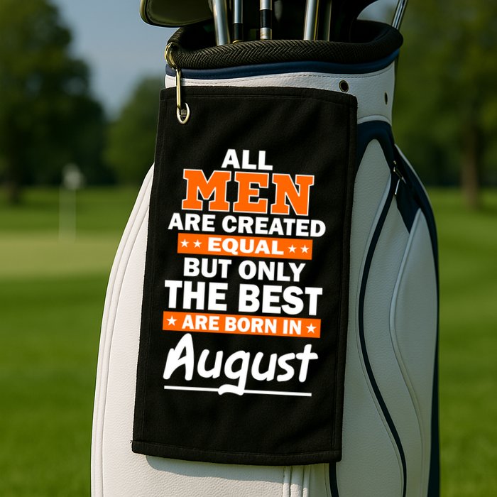 All Men Are Created Equal The Best Are Born In August Golf Towel