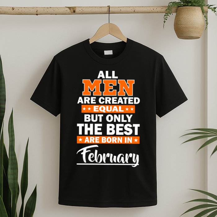 All Men Are Created Equal The Best Are Born In February T-Shirt