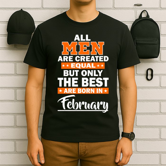 All Men Are Created Equal The Best Are Born In February T-Shirt