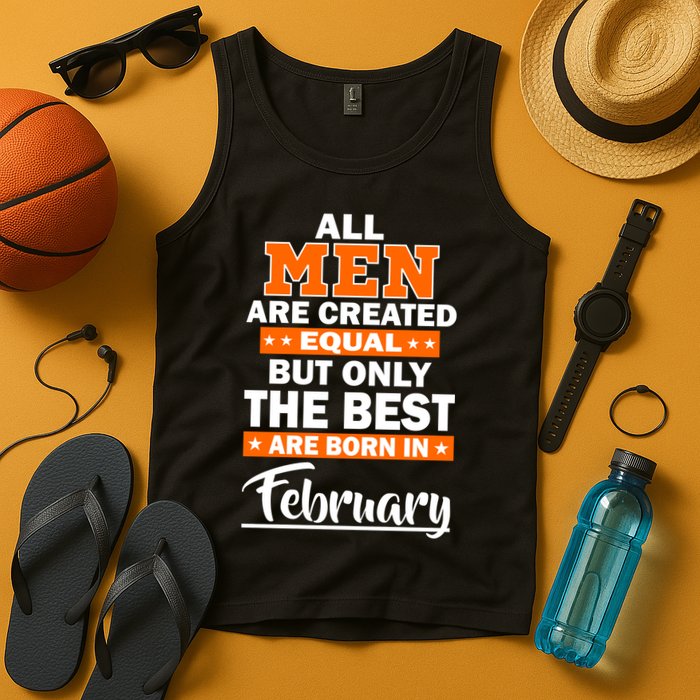 All Men Are Created Equal The Best Are Born In February Tank Top