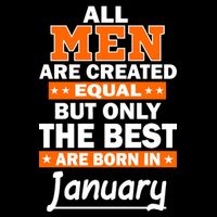 All Men Are Created Equal The Best Are Born In January Drawstring Bag
