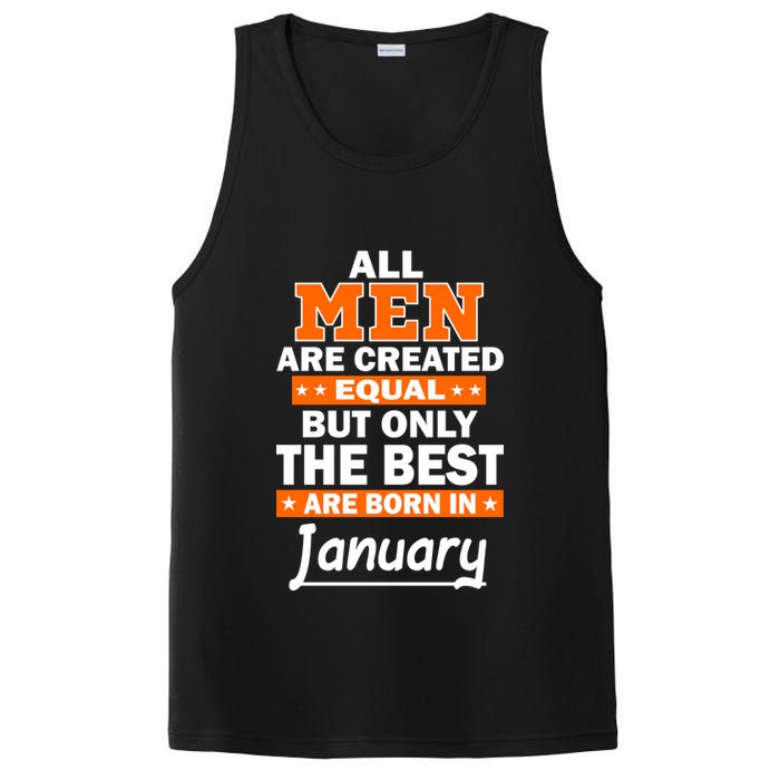 All Men Are Created Equal The Best Are Born In January PosiCharge Competitor Tank