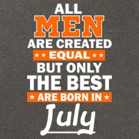 All Men Are Created Equal The Best Are Born In July Cotton Canvas Backpack