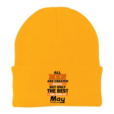 All Men Are Created Equal The Best Are Born In May Knit Cap Winter Beanie