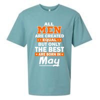 All Men Are Created Equal The Best Are Born In May Sueded Cloud Jersey T-Shirt