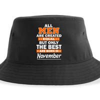 All Men Are Created Equal The Best Are Born In November Sustainable Bucket Hat