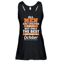 All Men Are Created Equal The Best Are Born In October Ladies Essential Flowy Tank
