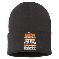 All Men Are Created Equal The Best Are Born In September Sustainable Knit Beanie