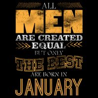 All Men Are Created Equally The Best Are Born In January Cropped Pullover Crew