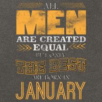 All Men Are Created Equally The Best Are Born In January Cotton Canvas Backpack