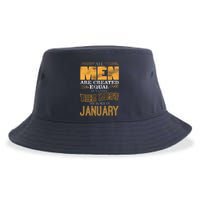 All Men Are Created Equally The Best Are Born In January Sustainable Bucket Hat