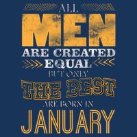 All Men Are Created Equally The Best Are Born In January 7-Panel Snapback Hat