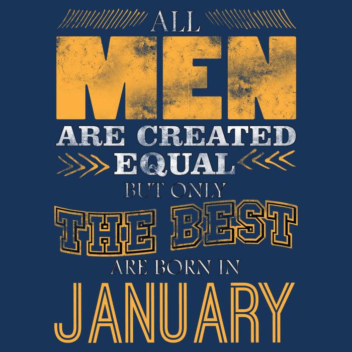 All Men Are Created Equally The Best Are Born In January 7-Panel Snapback Hat