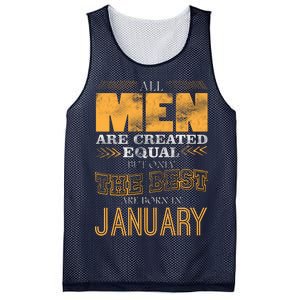 All Men Are Created Equally The Best Are Born In January Mesh Reversible Basketball Jersey Tank