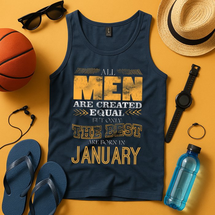 All Men Are Created Equally The Best Are Born In January Tank Top