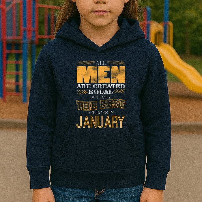 All Men Are Created Equally The Best Are Born In January Kids Hoodie