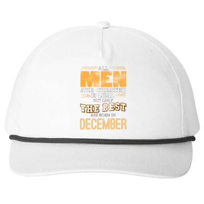 All Men Created Equally The Best Are Born In December Snapback Five-Panel Rope Hat