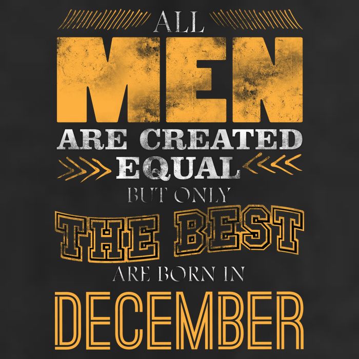 All Men Created Equally The Best Are Born In December 25L Jumbo Tote