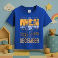 All Men Created Equally The Best Are Born In December Toddler T-Shirt
