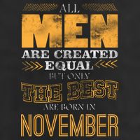 All Men Created Equally The Best Are Born In November Microfiber Hand Towel