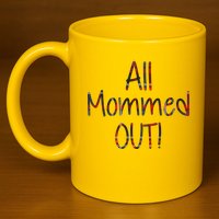 All Mommed Out 11oz C Handle Ceramic Mug