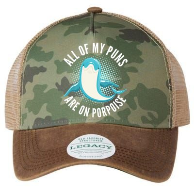 All Of My Puns Are On Porpoise Legacy Tie Dye Trucker Hat