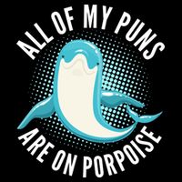 All Of My Puns Are On Porpoise Cropped Pullover Crew