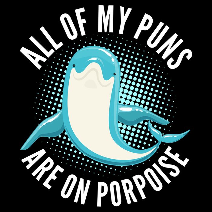 All Of My Puns Are On Porpoise Cropped Pullover Crew